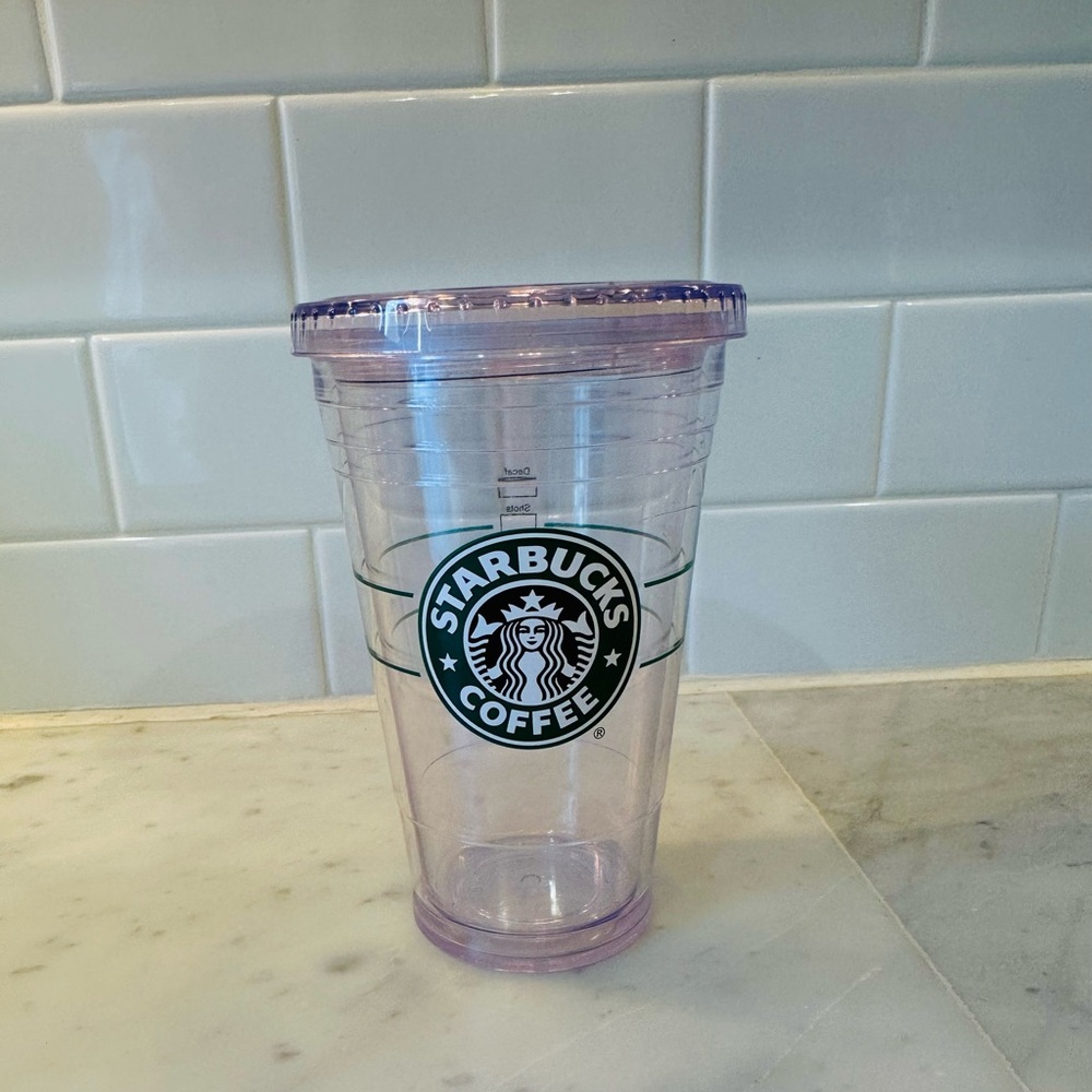 Starbucks cold cup, clear double wall, insulated tumbler 16oz